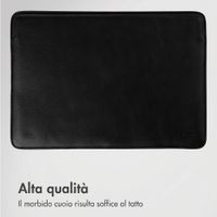 Accezz Cover in pelle per Apple MacBook 16 pollici - Laptopsleeve - Nera
