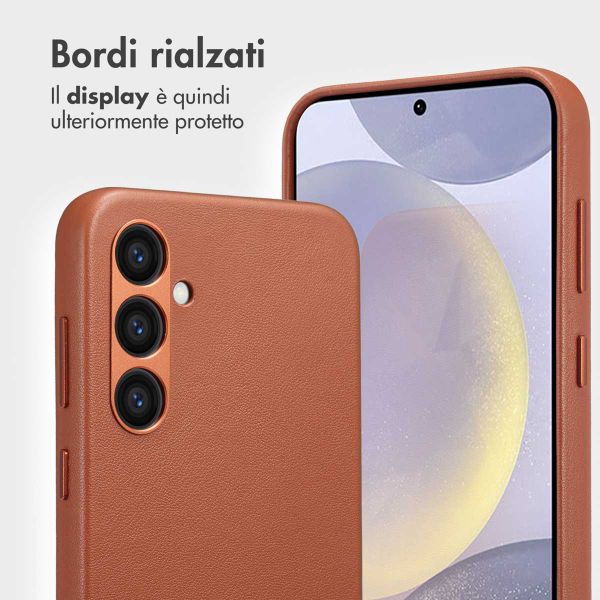 Accezz Cover in pelle 2 in 1 con MagSafe Samsung Galaxy S24 Plus - Sienna Brown