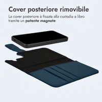 imoshion Cover a libro di lusso 2-in-1 rimovibile Samsung Galaxy S25 - Blu