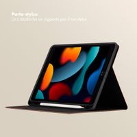 Selencia Libreria Sabi con stampa leopardata Apple iPad 9 (2021) 10.2 pollici / iPad 8 (2020) 10.2 pollici / iPad 7 (2019) 10.2 pollici - Mocha Brown