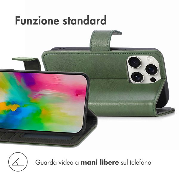 imoshion Cover a libro di Lusso Apple iPhone 16 Pro Max - Verde