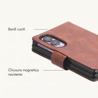 imoshion Cover a libro di Lusso Samsung Galaxy Z Fold 8 - Marrone scuro