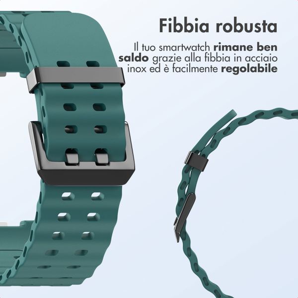imoshion Cinturino Ocean in silicone Samsung Galaxy Watch 8 (40/44mm) / Classic (46mm) - Verde scuro
