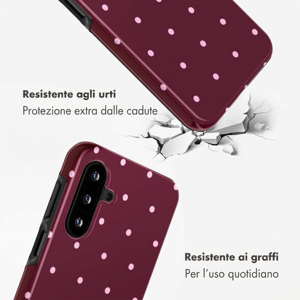 Selencia Cover Posteriore Vivid Samsung Galaxy A17 (5G) / (4G) - Happy Dots Burgundy