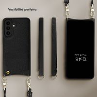 Selencia Cover per telefono Nova con cordino e portacarte Samsung Galaxy A57 (5G) - Nero