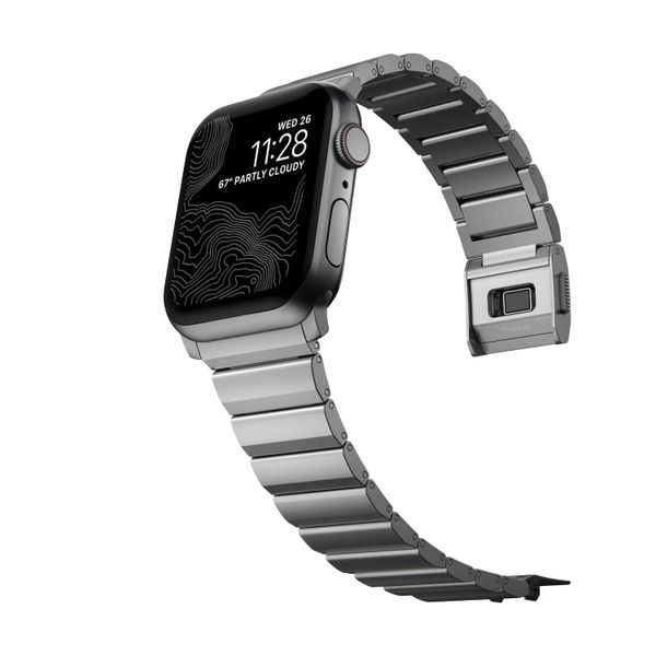 Nomad Cinturino a maglie in titanio Apple Watch | 44/45/46/49 mm - Argento