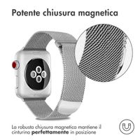 imoshion Cinturino milanese magnetico Apple Watch | 44/45/46/49 mm - Taglia S - Argento