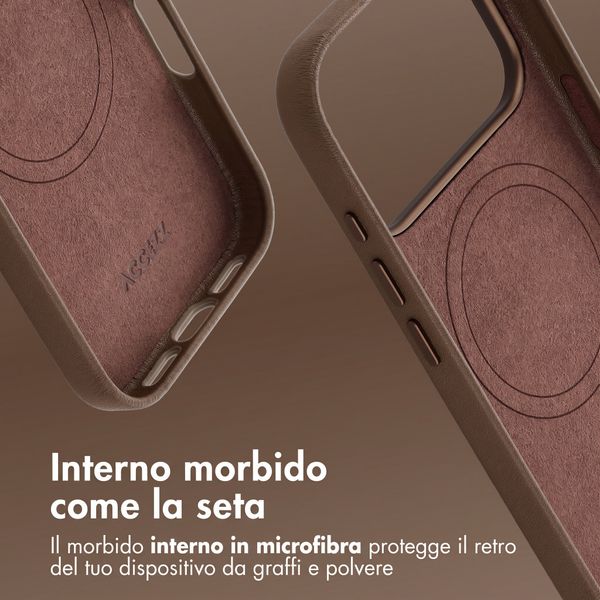Accezz Cover in Pelle con MagSafe Apple iPhone 18 Pro Max / 17 Pro Max - Marrone caffè