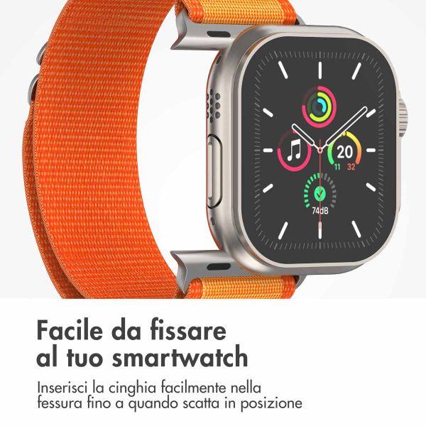 imoshion Cinturino in nylon Alpine Apple Watch | 44/45/46/49 mm - Arancio