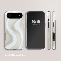 Selencia Cover posteriore Vivid con MagSafe Apple iPhone Air - Desert Waves Beige