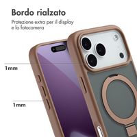 Accezz Cover con anello e supporto con MagSafe Apple iPhone 17 Pro Max - Marrone