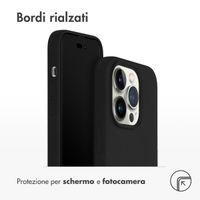 Accezz Cover in silicone liquido con MagSafe Apple iPhone 14 Pro - Nero