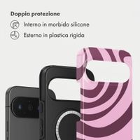 Selencia Cover posteriore Vivid con MagSafe Google Pixel 11 Pro - Wavy Swirl Pink Plum