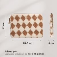 Selencia Cover laptop teddy 15-16 pollici - Checks