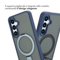 Accezz Cover con anello e supporto con MagSafe Samsung Galaxy S24 - Blu