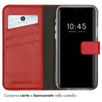 Selencia Cover a libro in vera pelle Apple iPhone 12 (Pro) - Rosso