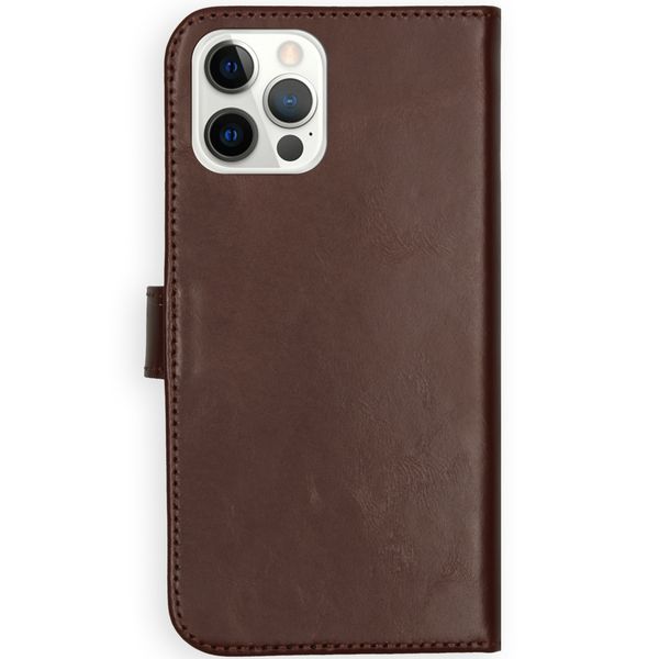 Selencia Cover a libro in vera pelle Apple iPhone 12 (Pro) - Marrone