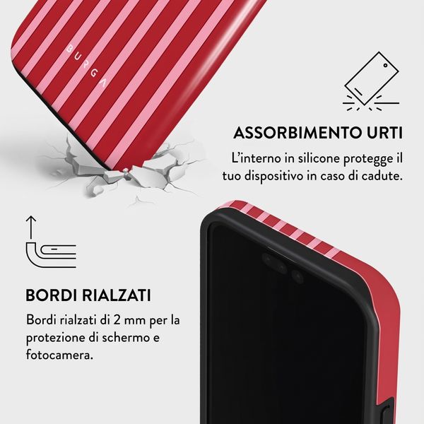 Burga Cover Posteriore Resistente con MagSafe Apple iPhone 15 Pro - Strawberry Jam