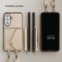 Selencia Cover per telefono Sera con cordino e portacarte a busta Samsung Galaxy A57 (5G) - Champagne
