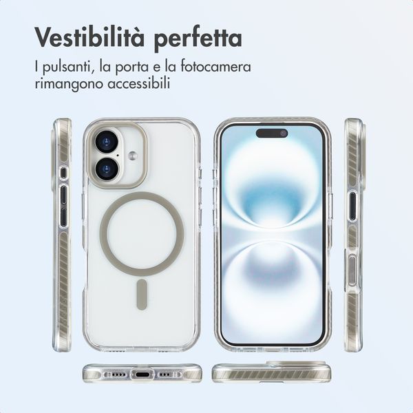 imoshion Cover Combat MagSafe Apple iPhone 16 - Grigio
