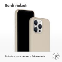 Accezz Cover in silicone liquido con MagSafe Apple iPhone 15 Pro Max - Stone