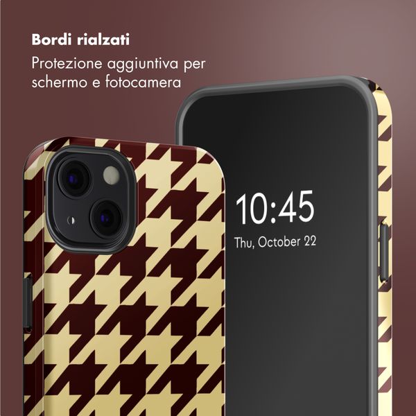 Selencia Cover posteriore Vivid con MagSafe Apple iPhone 13 - Pied-de-Poule