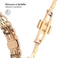 Selencia Cinturino sottile in acciaio ispirato a Jubilee Apple Watch | 38/40/41/42 mm - Oro rosa