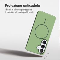 imoshion Cover posteriore Color con Thin MagSafe Ring Samsung Galaxy S25 / S24 - Verde scuro