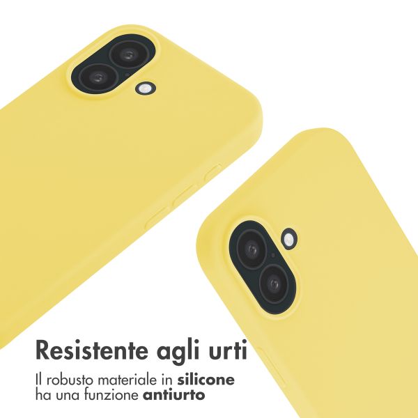 imoshion Cover in Silicone con Cordino Apple iPhone 16 - Giallo