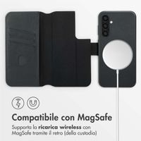 Accezz Cover in pelle 2 in 1 con MagSafe Samsung Galaxy S24 Plus - Onyx Black