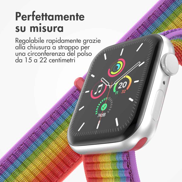 imoshion Cinturino in nylon Apple Watch | 44/45/46/49 mm - Rainbow