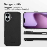Accezz Cover in Pelle con MagSafe Apple iPhone 17 - Onyx Black