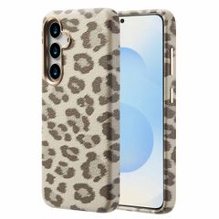 Selencia Cover Sabi Stampa pantera con MagSafe Samsung Galaxy S25 - Soft Ivory
