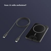 Selencia Vivid Powerbank 5.000 mAh - MagSafe e Qi - Nero / Chic Marble Black