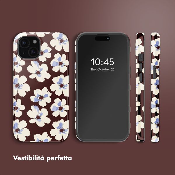 Selencia Cover posteriore Vivid con MagSafe Apple iPhone 15 - Choco Flower Pop