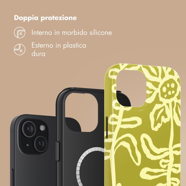 Selencia Cover posteriore Vivid con MagSafe Apple iPhone 15 - Chalky Bloom