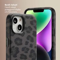 Selencia Cover Sabi Stampa pantera con MagSafe Apple iPhone 14 - Midnight Black