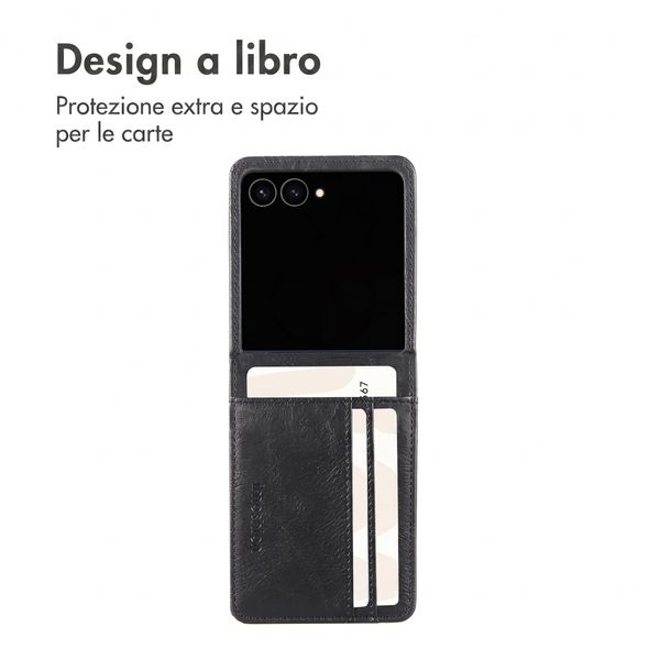 imoshion Cover a libro di Lusso Samsung Galaxy Z Flip 8 - Nero