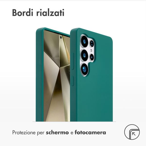Accezz Cover in silicone liquido con MagSafe Samsung Galaxy S25 Ultra - Forest Green
