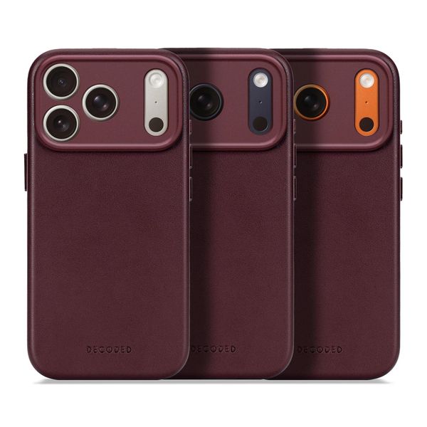 Decoded Cover Posteriore in Pelle MagSafe Apple iPhone 17 Pro - Burgundy