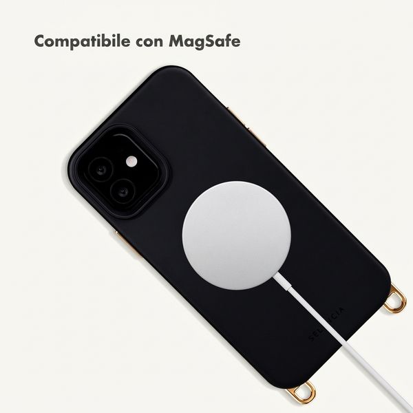 Selencia Cover posteriore Rivièra con MagSafe con ganci rimovibili iPhone 12 / 12 Pro - Velvet Black