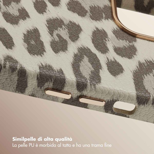 Selencia Cover Sabi Stampa pantera con MagSafe Apple iPhone 14 - Soft Ivory