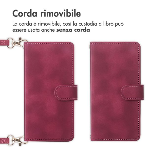 imoshion Cover a libro con Cordino Samsung Galaxy A25 (5G) - Rosso