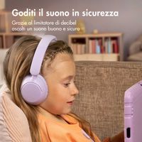 imoshion Cuffie per bambini con filo - cavo AUX - limitatore di decibel - Lavender Lilac