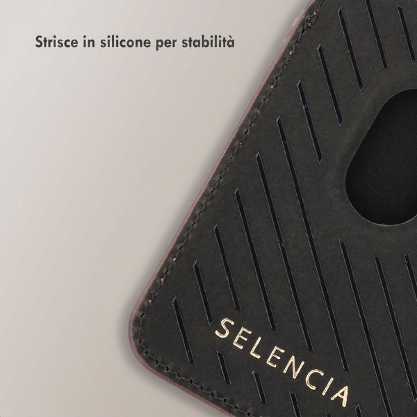 Selencia Portacarte Croco con MagSafe - Choco Brown