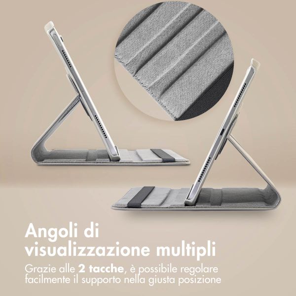 imoshion Cover Girevole a 360° Apple iPad 9 (2021) 10.2 pollici / iPad 8 (2020) 10.2 pollici / iPad 7 (2019) 10.2 pollici - Grigio