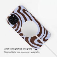 Selencia Cover posteriore Vivid con MagSafe Apple iPhone 15 - Dream Swirl Chocolate