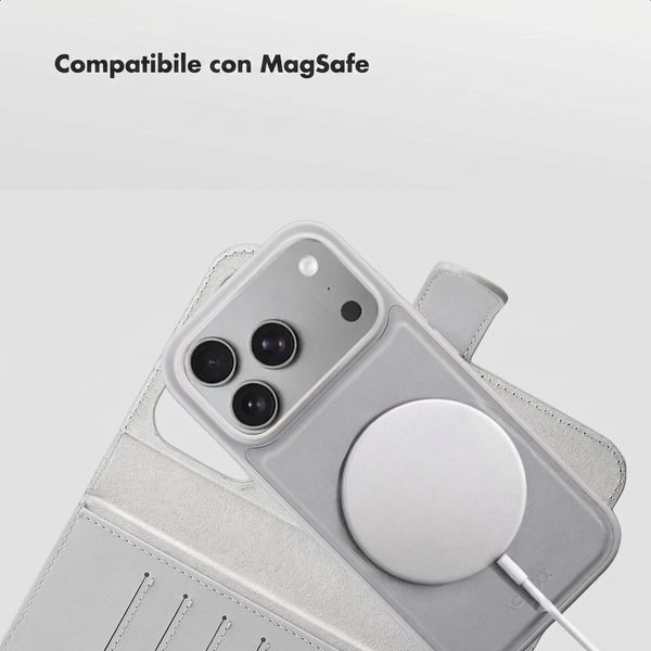 Accezz Cover a libro Edge rimovibile con MagSafe Apple iPhone 18 Pro / 17 Pro - Grigio