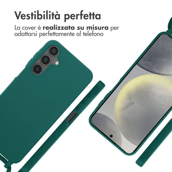 imoshion Cover in Silicone con Cordino Samsung Galaxy S24 FE - Verde scuro