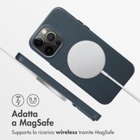 Accezz Cover in Pelle con MagSafe Apple iPhone 14 Pro Max - Nightfall Blue